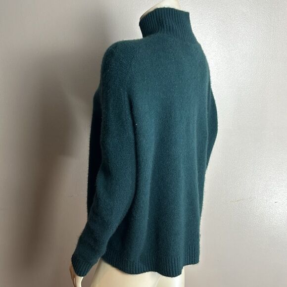Women’s ANTONIO MELANI green sweater 100% cashmere mock neck size XL super soft - Picture 5 of 9
